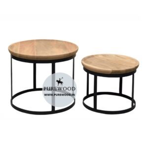 Industrial Round Coffee Table set