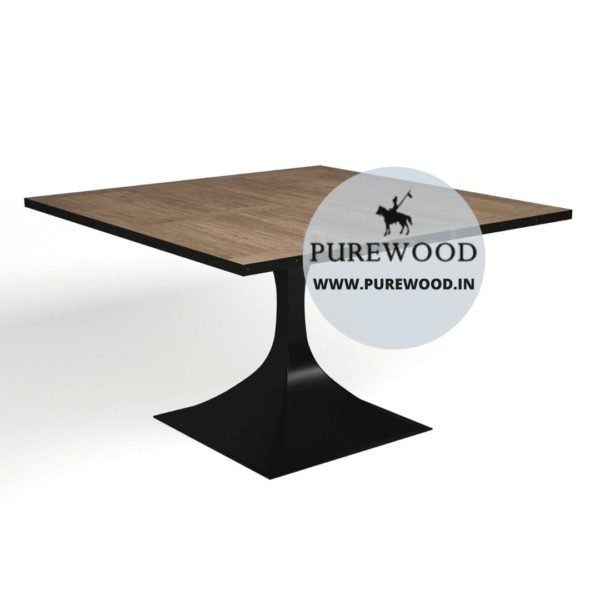 Industrial Table with Iron Base