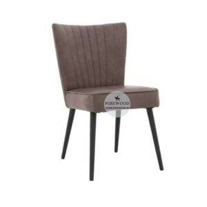 Leather Dining Chair - Wooden Lag