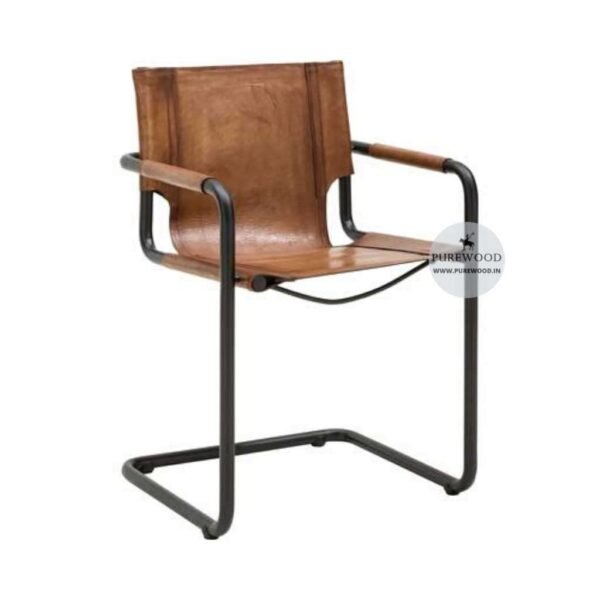 Chaise en cuir industrielle moderne (2)