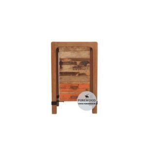 Solid Wooden Nightstand Front View