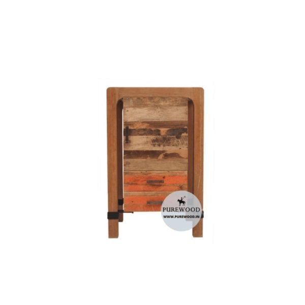Solid Wooden Nightstand Front View