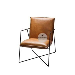 Chaise élégante en cuir Lag (5)