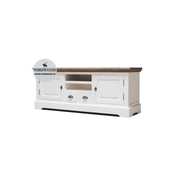 White Teak Wood Sideboard