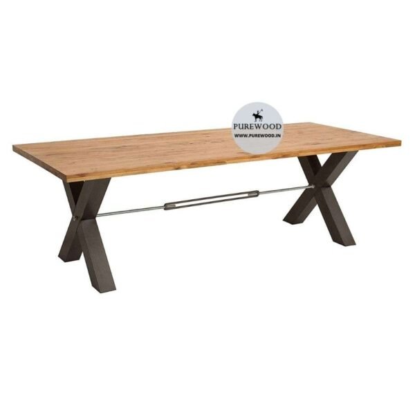 Industrial Cross Lag Dining Table 00