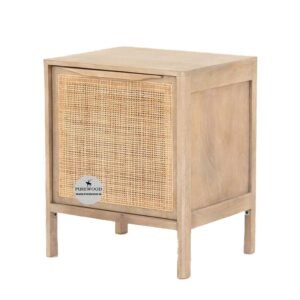 Cane Front Nightstand