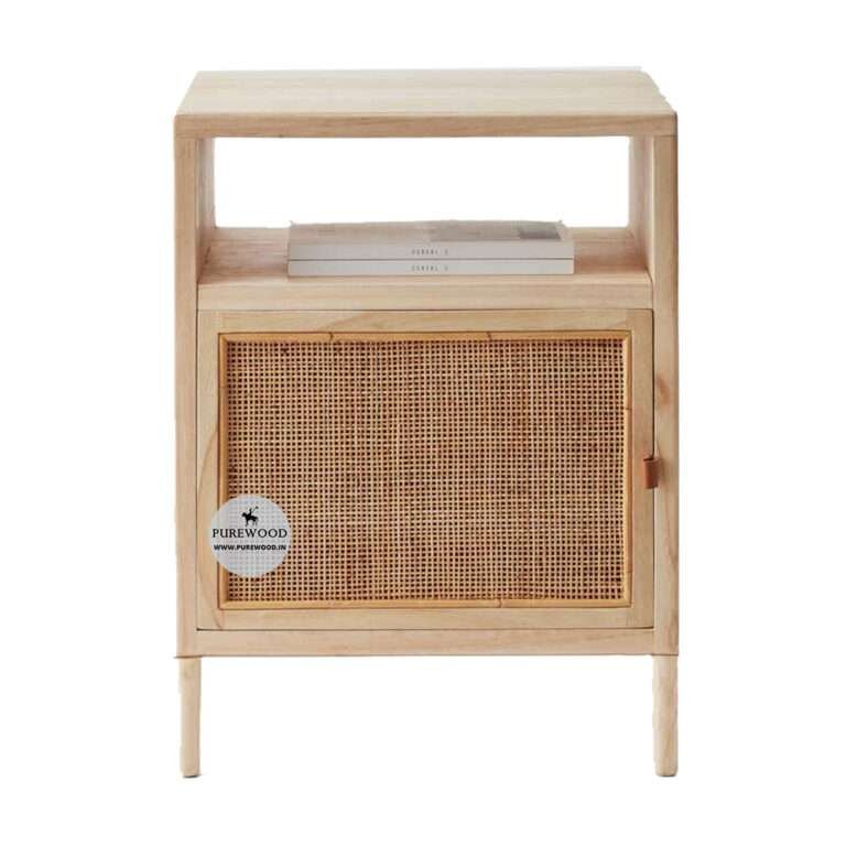 Cane Style Side Table Purewood