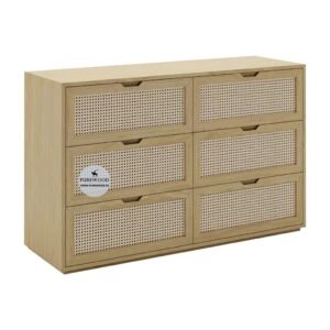 Six Drawer Cane Chest of Drawer