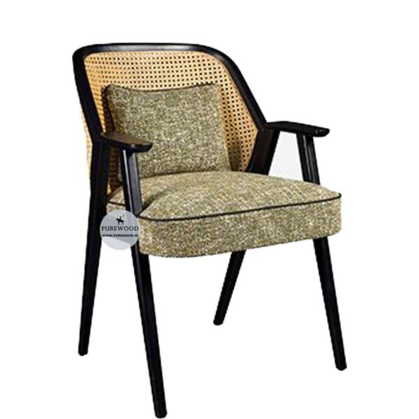 Upholstered Cane Armchair