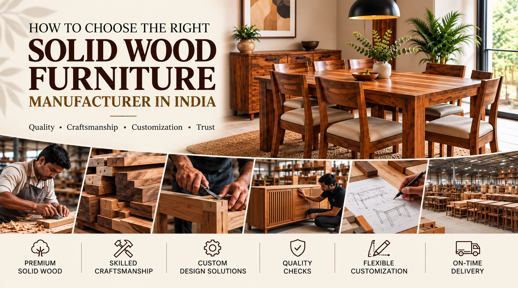solid wood furniture manufacturer in India