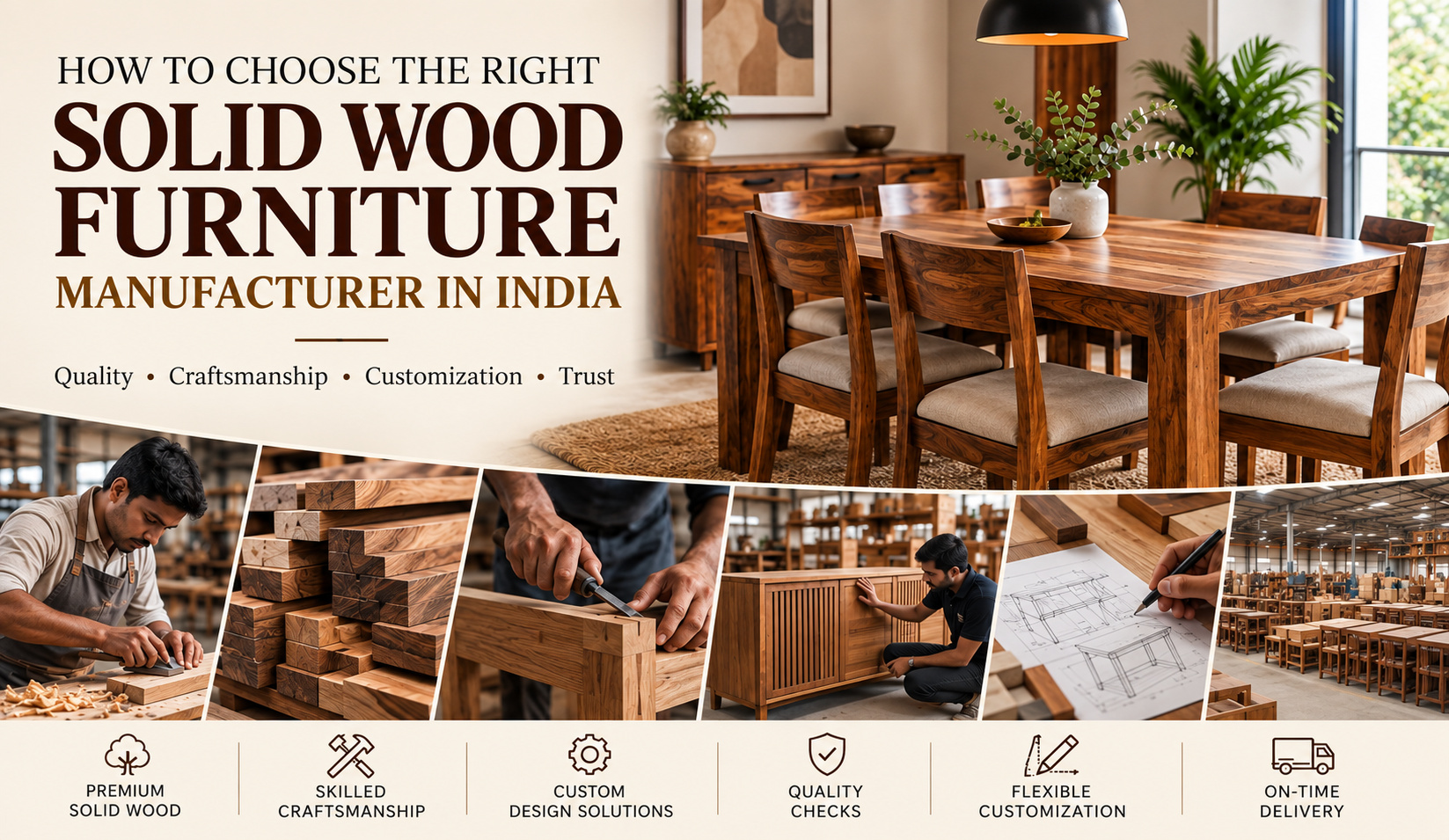 solid wood furniture manufacturer in India